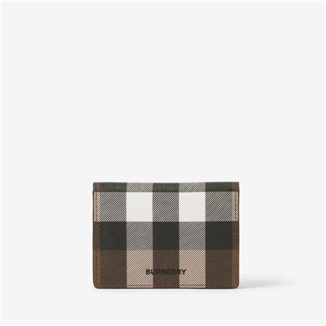 burberry mens checkered multi colored|Check and Leather Card Case in Dark birch brown .